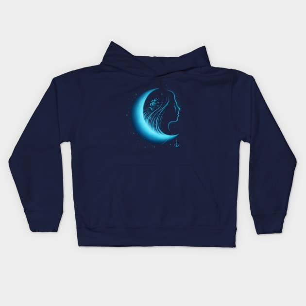 Moonlight Grace Kids Hoodie by enkeldika2